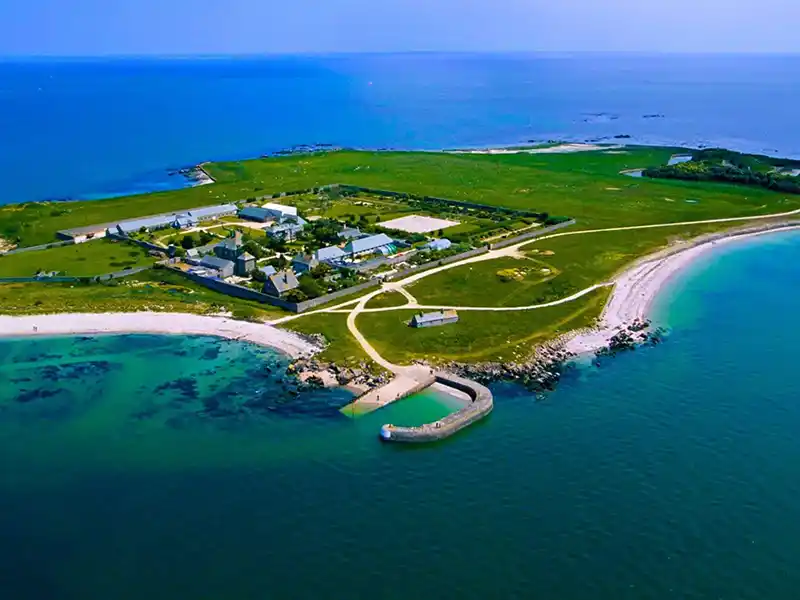 Vue aérienne île de la Manche